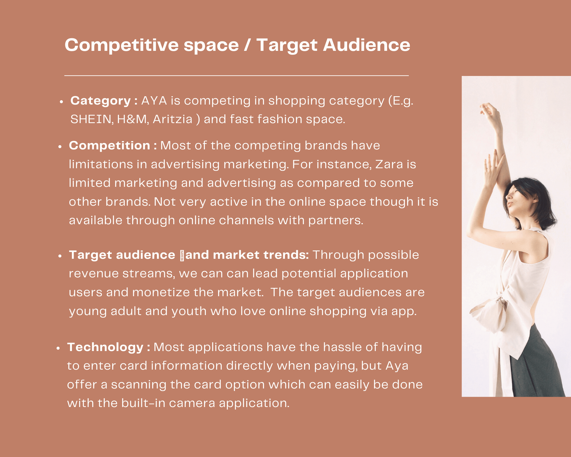 Aya target audience& competitive analysis